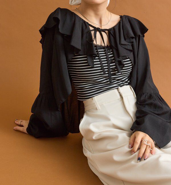  「ラッフルボレロブラウス」|シャツ・ブラウス|