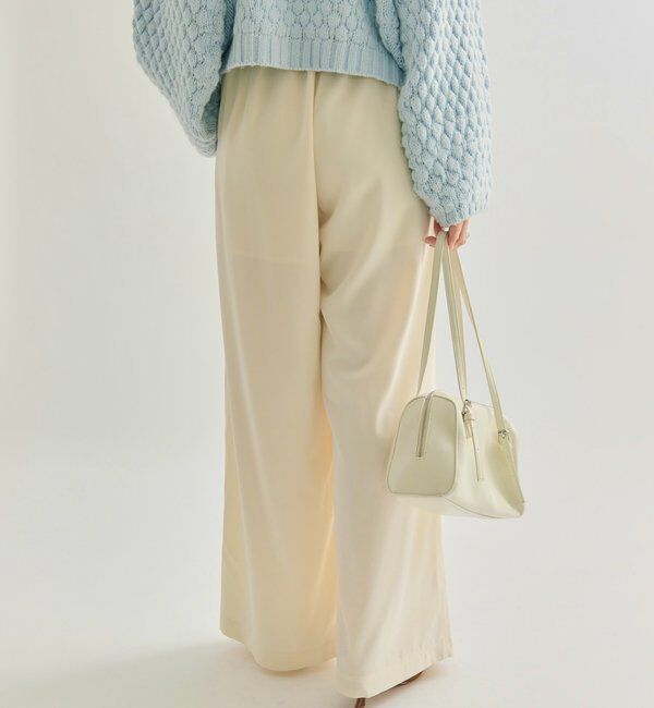  「【オールシーズン対応/WEB限定アイボリー】フリルイージーパンツ」|チノ|