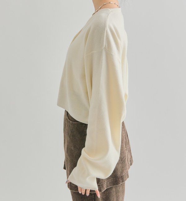  「Vボタンカーディガン」|カーディガン|