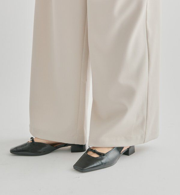  「スクエアトゥリボンパンプス」|パンプス|