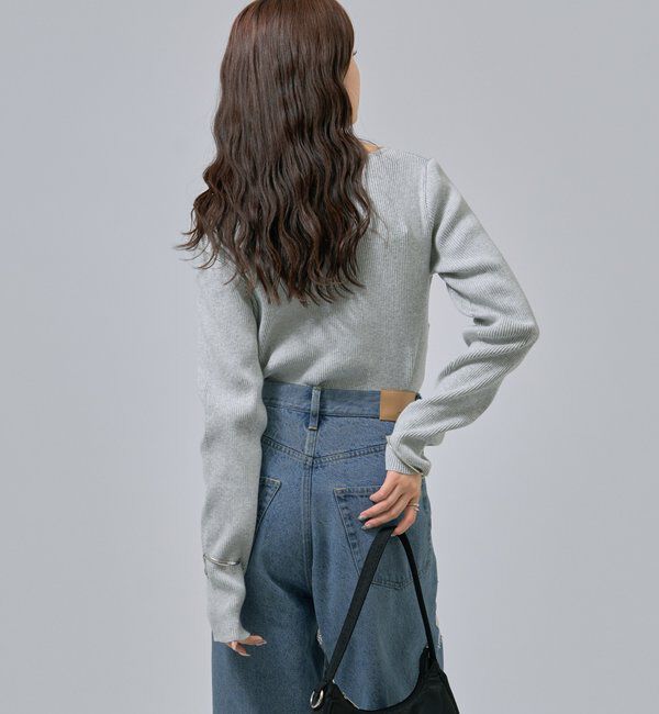  「オフショルリブニット」|ニット・セーター|