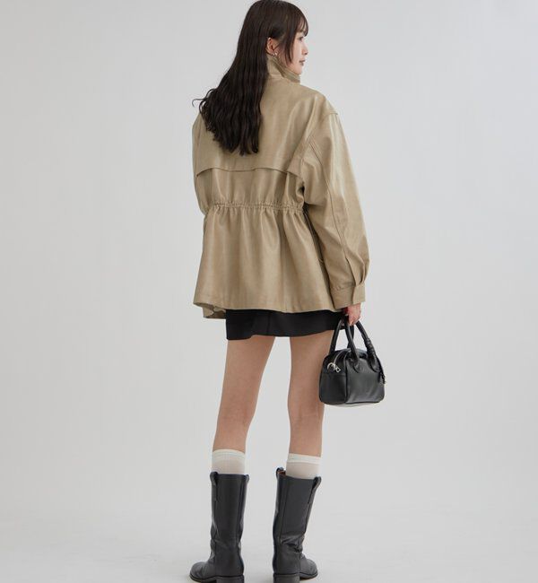  「ドロストフェイクレザーブルゾン」|ブルゾン・スタジャン|