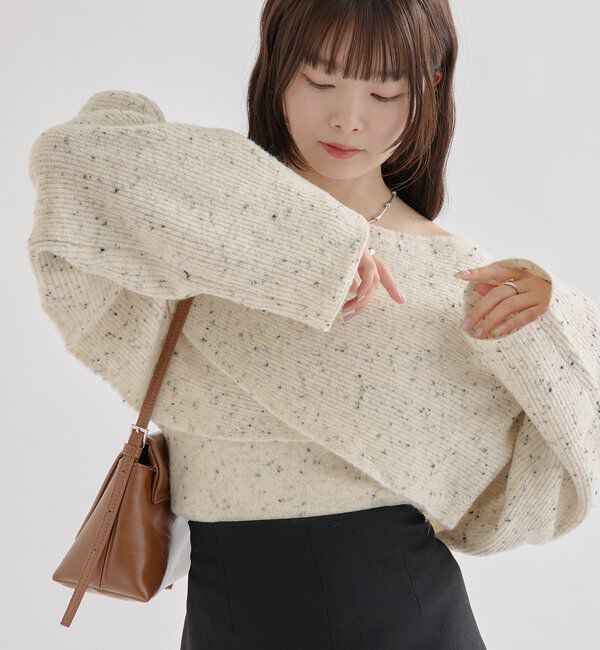  「クロスニットスリットキャミSET」|ニット・セーター|