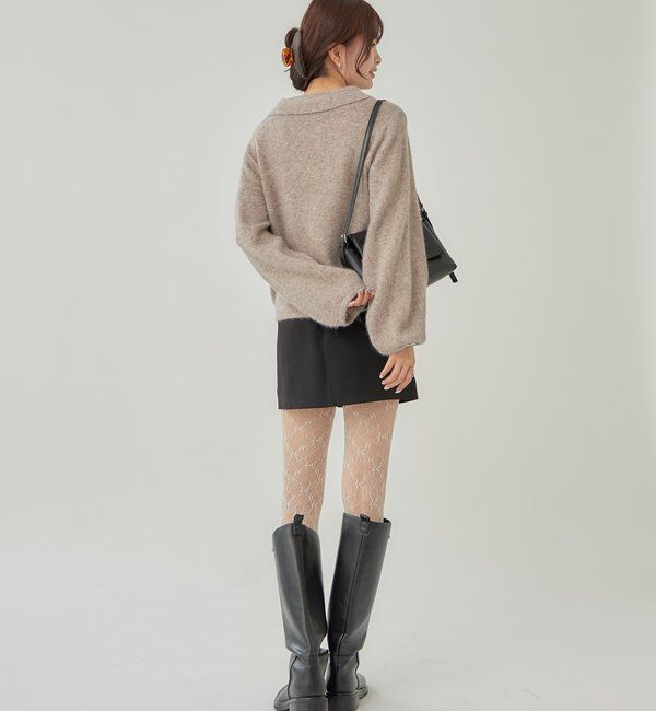  「襟付きロングスリーブニット」|ニット・セーター|