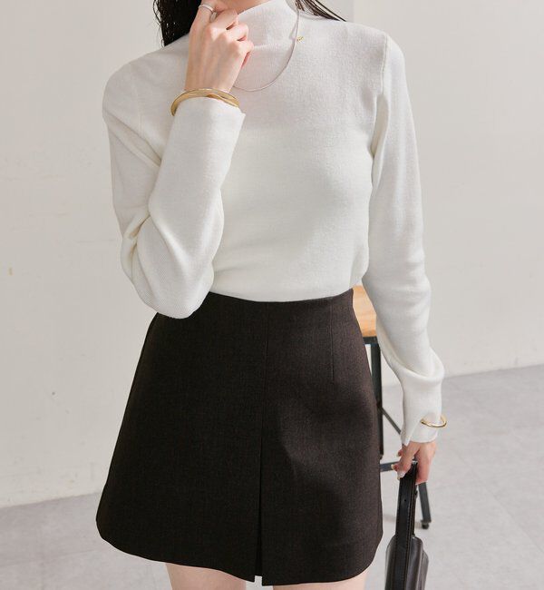  「プレート付きハイネックニット」|ニット・セーター|