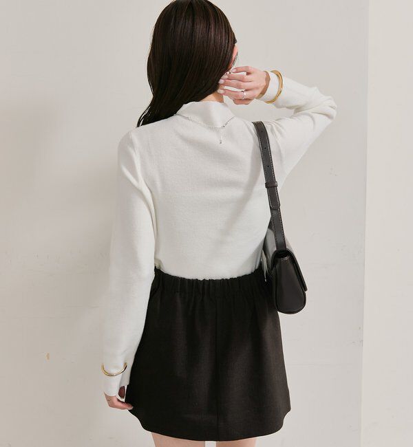  「プレート付きハイネックニット」|ニット・セーター|