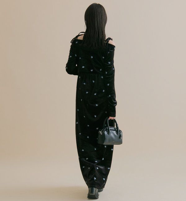  「[森川企画]花柄ベロアワンピース」|ワンピース|