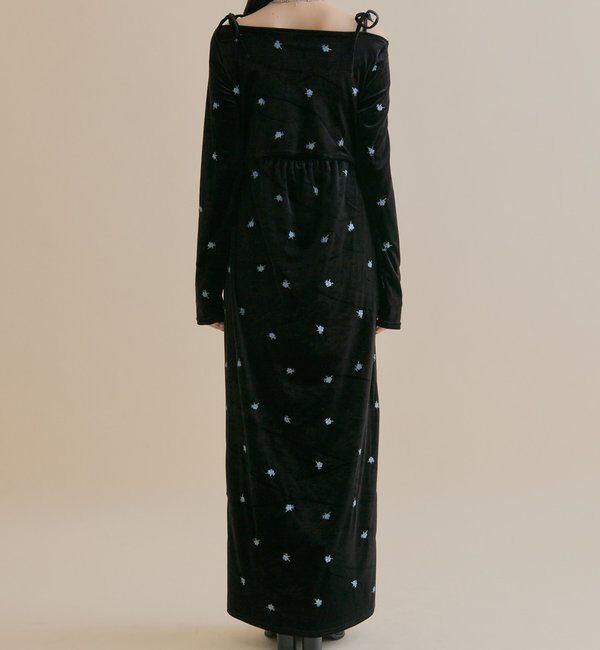  「[森川企画]花柄ベロアワンピース」|ワンピース|