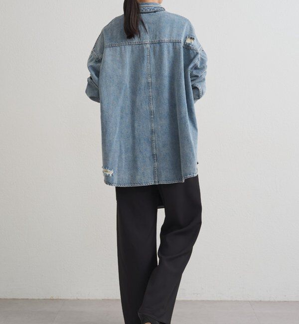  「ダメージデニムシャツ」|シャツ・ブラウス|