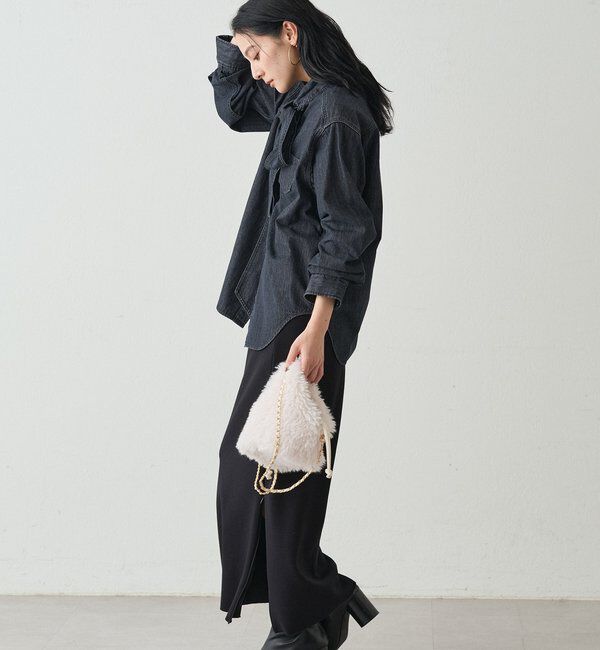  「デニムボウタイブラウス」|シャツ・ブラウス|