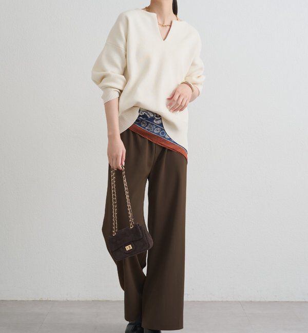  「【@_shirabe.s_コラボ】スウェットライクスキッパーニット」|ニット・セーター|