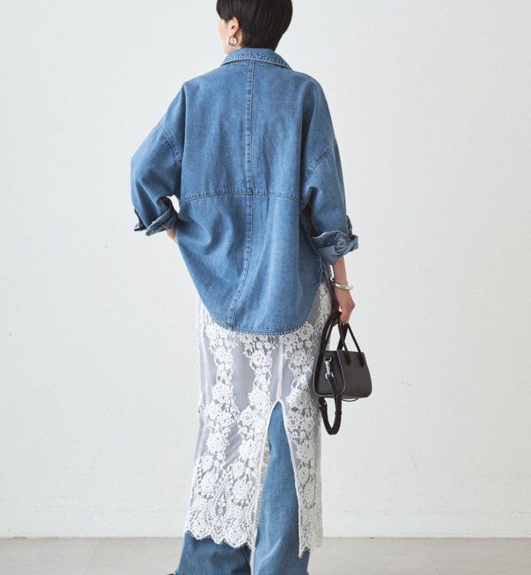  「スウィッチデニムシャツ/ブルー」|シャツ・ブラウス|