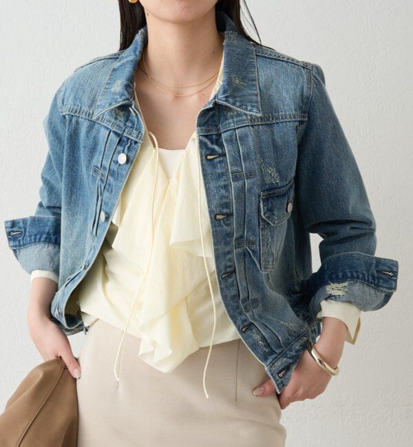  「ヴィンテージライクデニムジャケット」|ベスト・ジレ|
