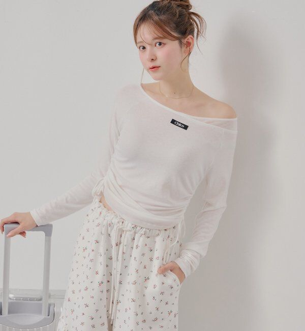  「ワンショルレイヤードTシャツ」|Tシャツ・カットソー|アイボリー