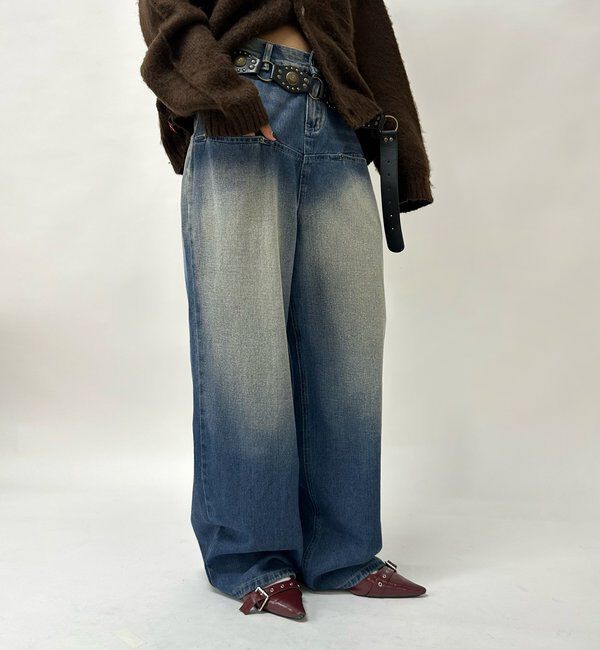  「SLASH POCKET BLAST WIDE DENIM」|デニム|