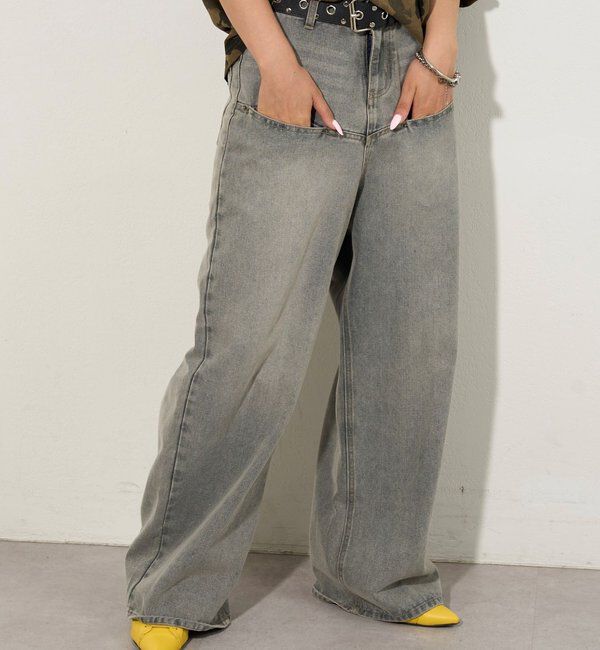  「SLASH POCKET BLAST WIDE DENIM」|デニム|