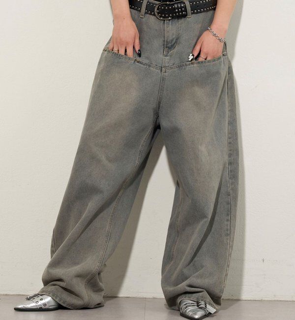  「SLASH POCKET BLAST WIDE DENIM」|デニム|