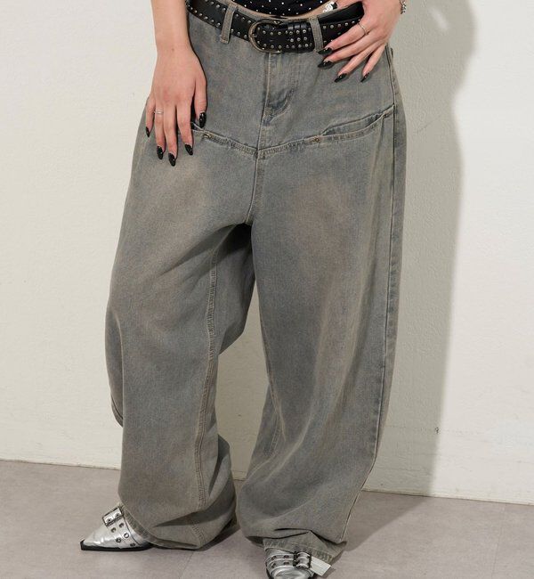  「SLASH POCKET BLAST WIDE DENIM」|デニム|