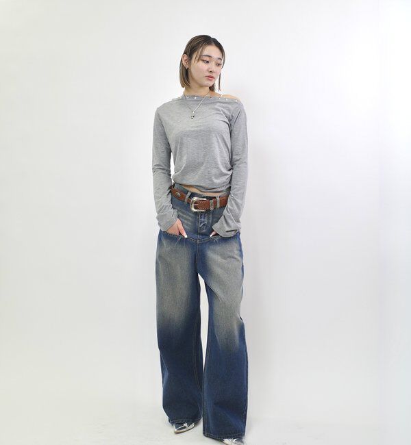  「SLASH POCKET BLAST WIDE DENIM」|デニム|