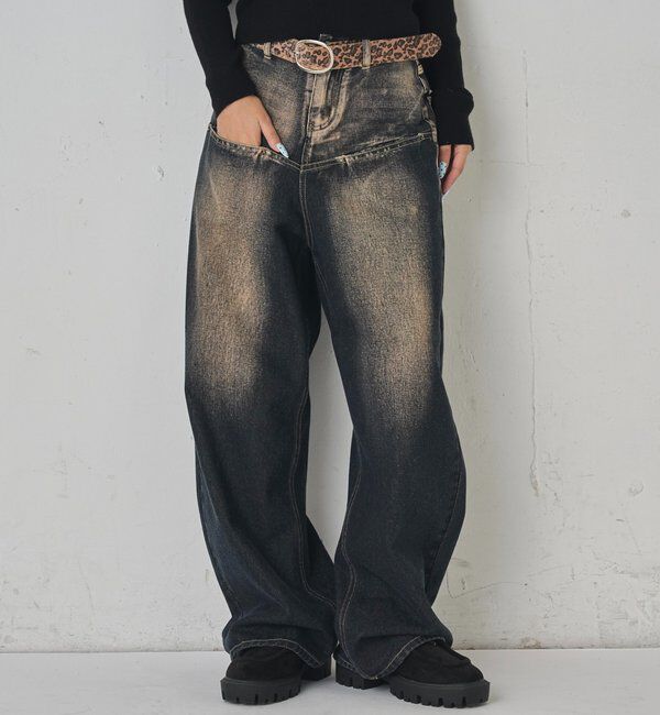  「SLASH POCKET BLAST WIDE DENIM」|デニム|