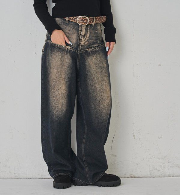  「SLASH POCKET BLAST WIDE DENIM」|デニム|