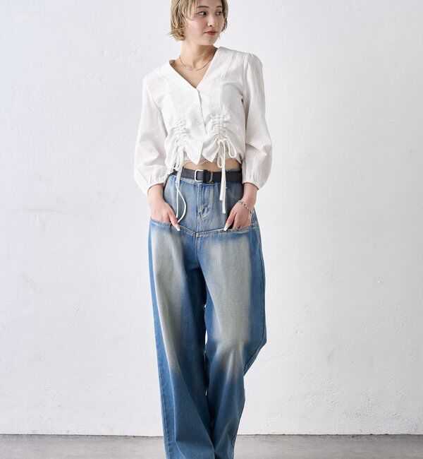  「SLASH POCKET BLAST WIDE DENIM」|デニム|