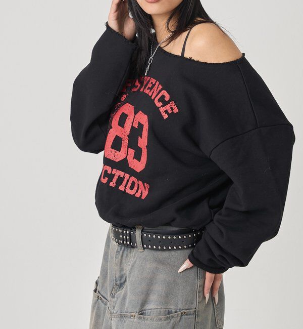  「ELLIOTT NUMBERIHG ONE-SHOULDERSWEATSHIRT」|Tシャツ・カットソー|