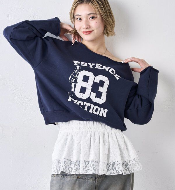  「ELLIOTT NUMBERIHG ONE-SHOULDERSWEATSHIRT」|Tシャツ・カットソー|