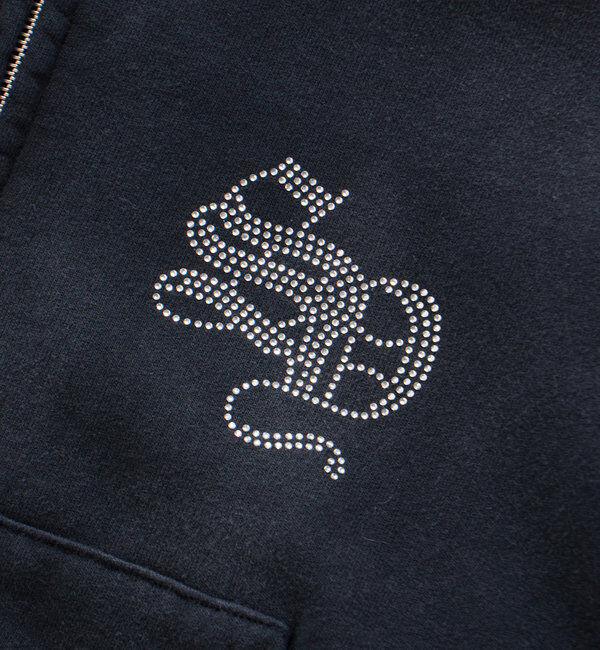  「【SLOPPY】RHINESTONE ZIP HOODIE」|パーカー|