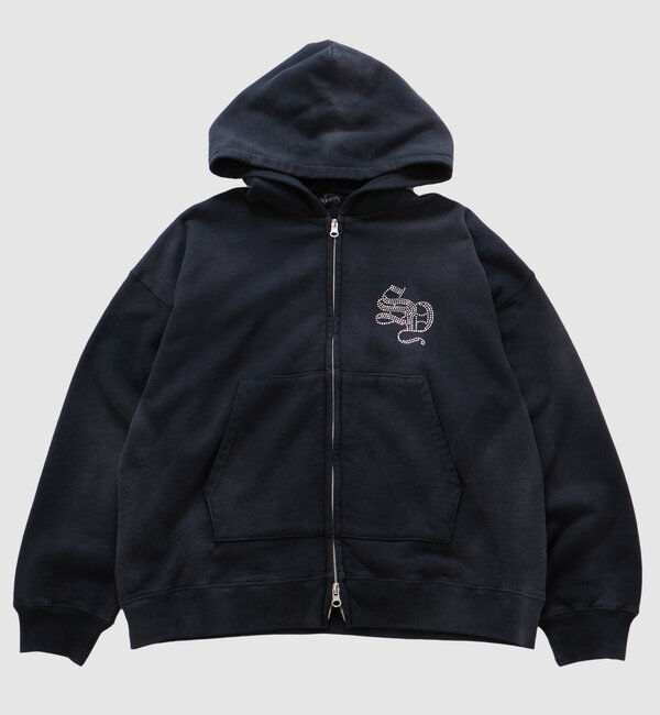  「【SLOPPY】RHINESTONE ZIP HOODIE」|パーカー|