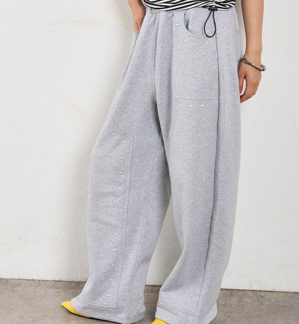  「スタッズ裏毛デザインパンツ / 【新色グレー追加】」|チノ|