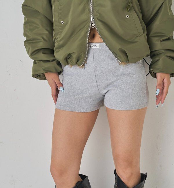  「【SLOPPY】 RIBBED SHORTS/リブショートパンツ」|チノ|