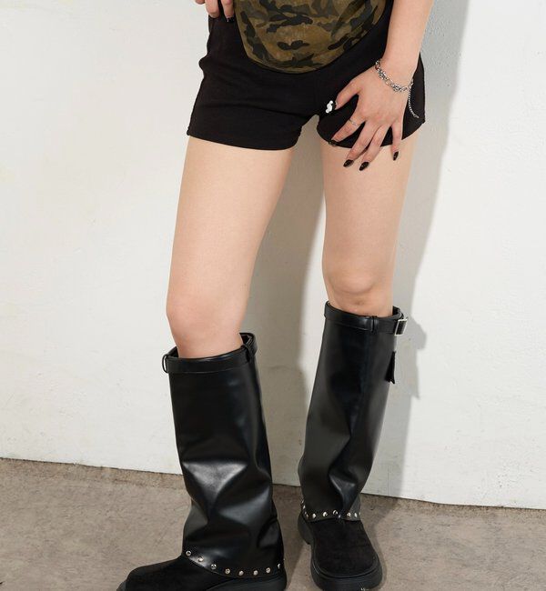  「【SLOPPY】 RIBBED SHORTS/リブショートパンツ」|チノ|