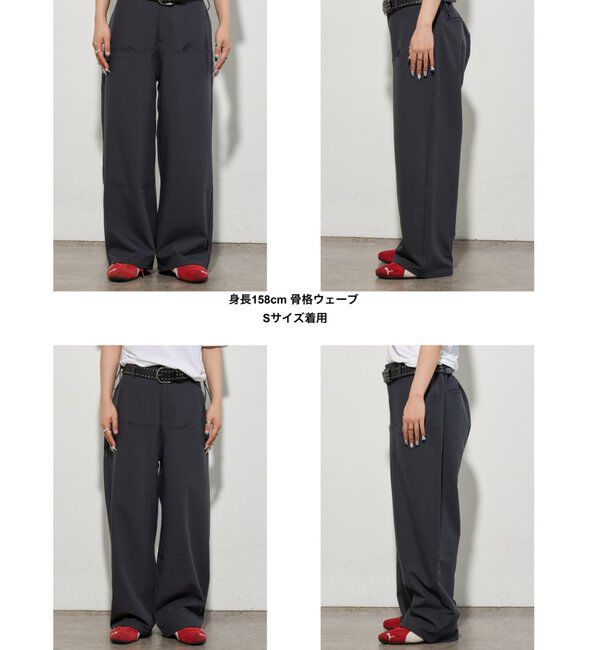  「【低身長・高身長対応/3サイズ】SLACH POCKET TROUSERS」|チノ|