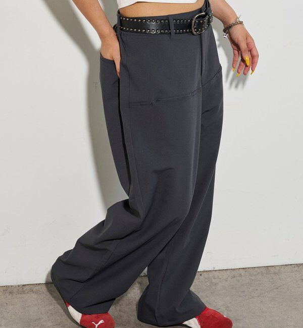  「【低身長・高身長対応/3サイズ】SLACH POCKET TROUSERS」|チノ|