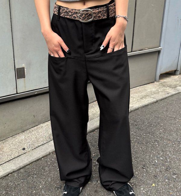  「【低身長・高身長対応/3サイズ】SLACH POCKET TROUSERS」|チノ|