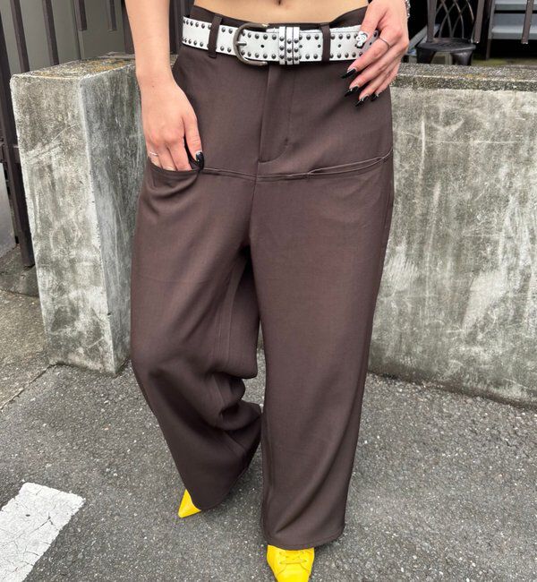  「【低身長・高身長対応/3サイズ】SLACH POCKET TROUSERS」|チノ|