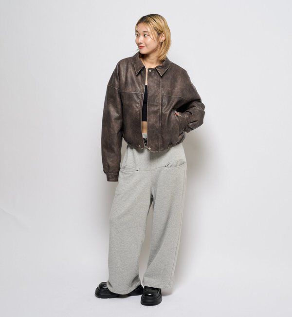  「3-WAY VINTAGE-LIKE LEATHER BOA BLOUSON」|ブルゾン・スタジャン|