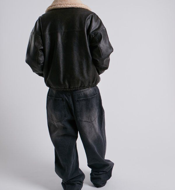  「3-WAY VINTAGE-LIKE LEATHER BOA BLOUSON」|ブルゾン・スタジャン|