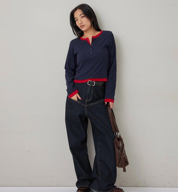  「LAYERED HENLEY TOPS」|Tシャツ・カットソー|