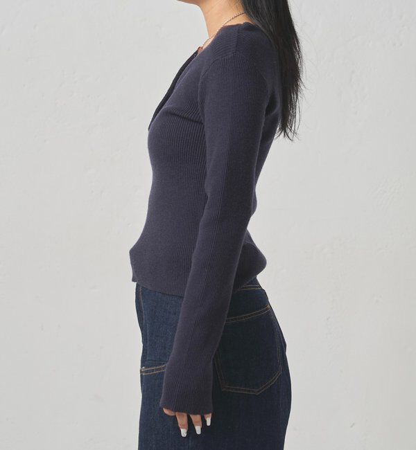  「RINGER HENLEY NECK KNIT」|ニット・セーター|