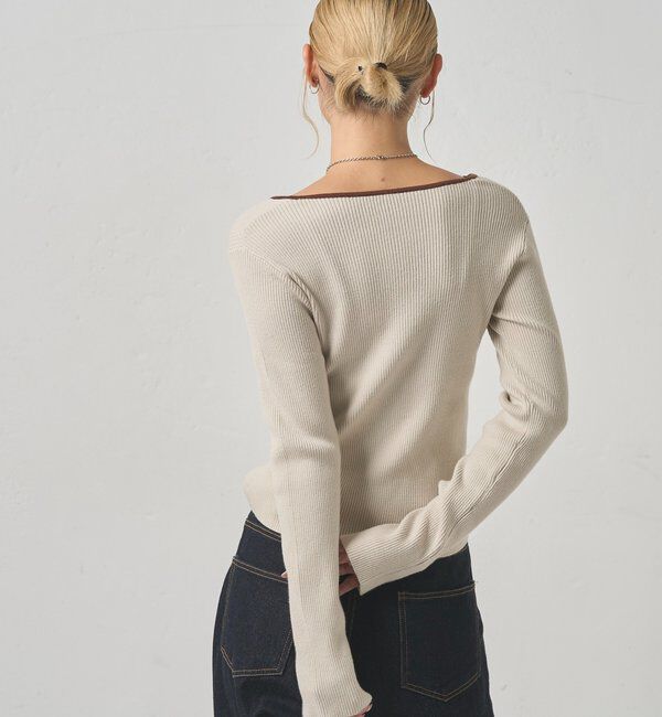  「RINGER HENLEY NECK KNIT」|ニット・セーター|