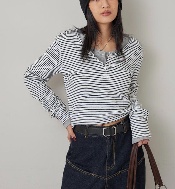  「RING DOT L/S TOPS」|Tシャツ・カットソー|