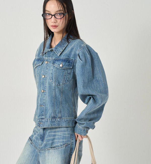  「PUFF SLEEVE DENIM JACKET」|ブルゾン・スタジャン|