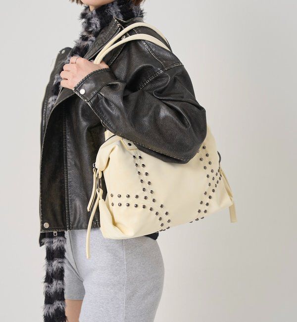  「STUDDED SHOULDER BAG/スタッズショルダーバッグ」|トートバッグ|