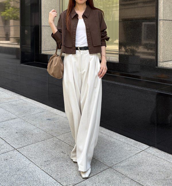  「【セットアップ対応】コットンクロップシャツ」|シャツ・ブラウス|