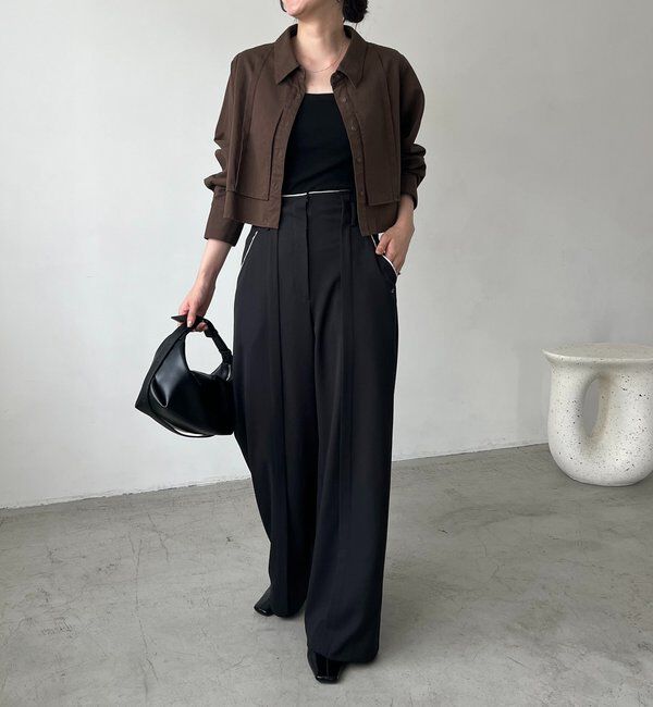  「【セットアップ対応】コットンクロップシャツ」|シャツ・ブラウス|