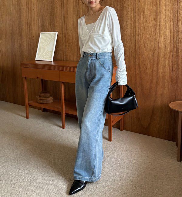  「【3サイズ展開】ストレートルーズデニム」|デニム|