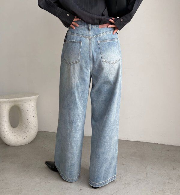  「【3サイズ展開】ストレートルーズデニム」|デニム|