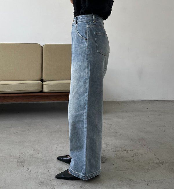  「【3サイズ展開】ストレートルーズデニム」|デニム|
